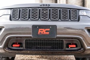 Jeep Grand Cherokee Tow Hooks - Front - Rough Country - Forged - Red - '15-'22